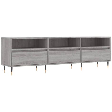 Meuble TV sonoma gris 150x30x44,5 bois d'ingénierie (1/5)