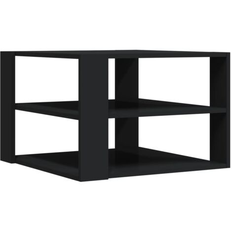 Table basse noir 59,5x59,5x40 bois d'ingénierie (1/5)