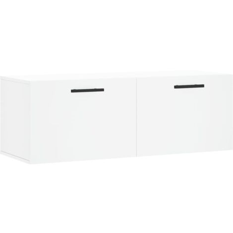 Armoire murale blanc 100x36,5x35 bois d'ingénierie (1/5)
