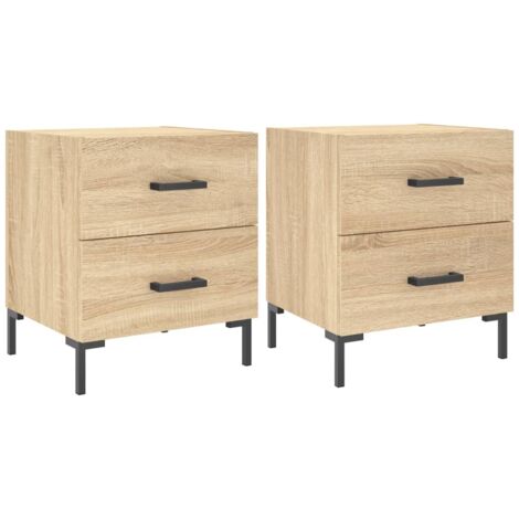 Tables de chevet 2 pcs chêne sonoma 40x35x47,5 (1/5)