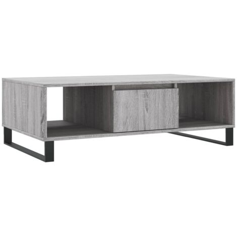 Table basse sonoma gris 104x60x35 bois d'ingénierie (1/5)