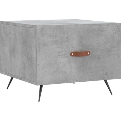 Table basse gris béton 50x50x40 bois d'ingénierie (1/5)