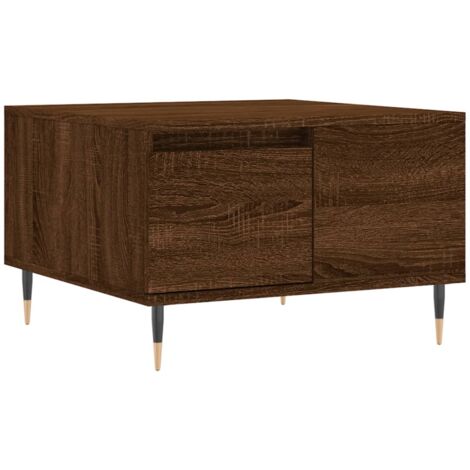 Table basse chêne marron 55x55x36,5 bois d'ingénierie (1/5)