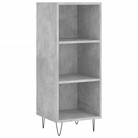 Buffet gris béton 34,5x32,5x90 bois d'ingénierie (1/5)