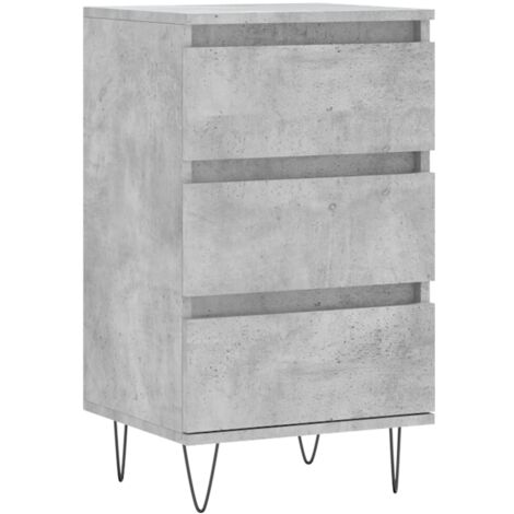Buffet gris béton 40x35x70 bois d'ingénierie (1/5)