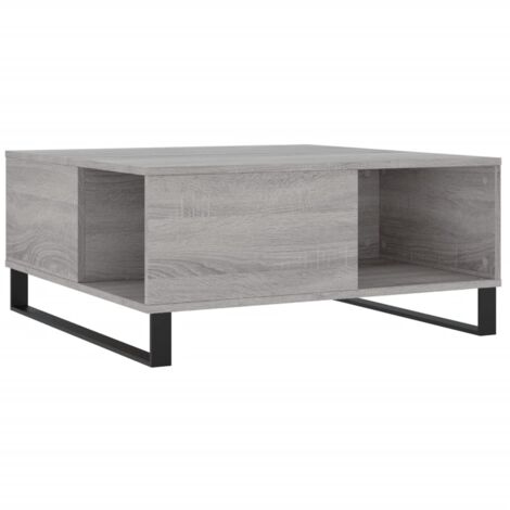 Table basse sonoma gris 80x80x36,5 bois d'ingénierie (1/5)