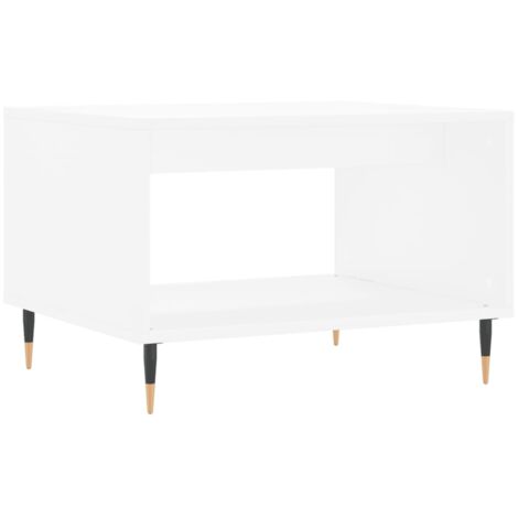 Table basse blanc 60x50x40 bois d'ingénierie (1/5)