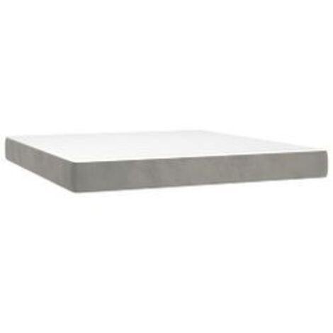 Matelas de lit à ressorts ensachés Gris clair 160x200x20 (1/5)