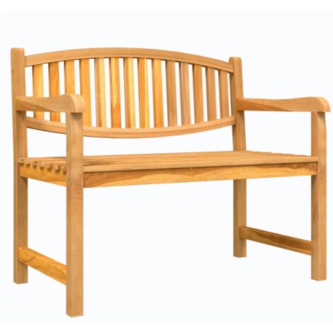Banc de jardin 114x59x87 bois de teck solide (1/5)