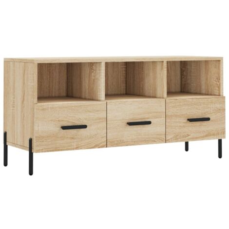Meuble TV chêne sonoma 102x36x50 bois d'ingénierie (1/5)