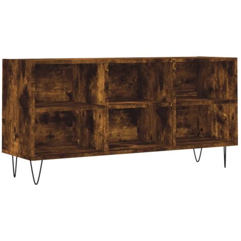 Meuble TV chêne fumé 103,5x30x50 bois d'ingénierie (1/5)
