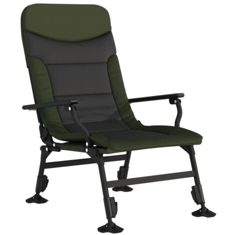Chaise de pêche avec accoudoir pliable vert (1/5)