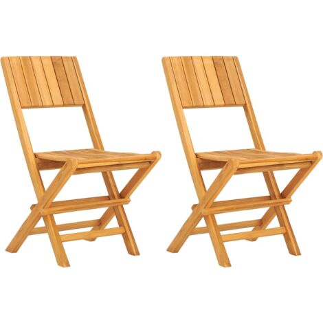 Chaises de jardin pliantes 2 pcs 47x61x90 bois massif teck (1/5)