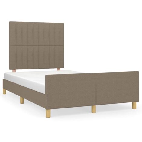 Cadre de lit avec tête de lit taupe 120x190 tissu (1/5)