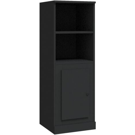 Buffet haut noir 36x35,5x103,5 bois d'ingénierie (1/5)