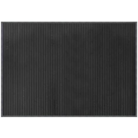 Tapis rectangulaire gris 70x100 bambou (1/5)