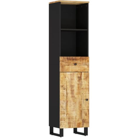 Armoire de salle de bain 38x33x160 bois massif de manguier (1/5)