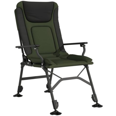 Chaise de pêche avec accoudoir pliable vert (1/5)