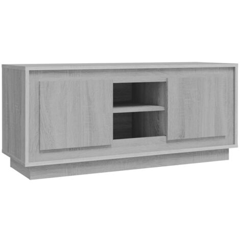 Meuble TV sonoma gris 102x35x45 bois d'ingénierie (1/5)