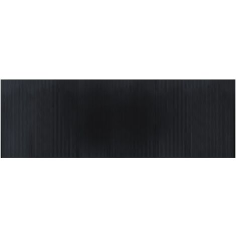 Tapis rectangulaire noir 100x300 bambou (1/5)
