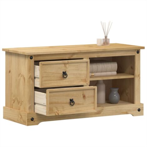 Meuble TV Corona 100x40x52 bois de pin massif (1/5)