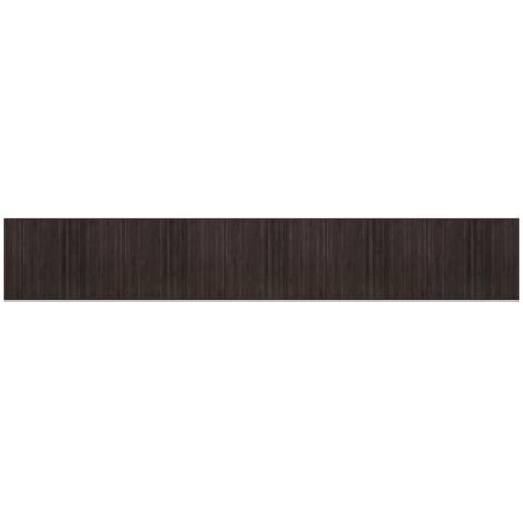 Tapis rectangulaire marron foncé 80x1000 bambou (1/5)