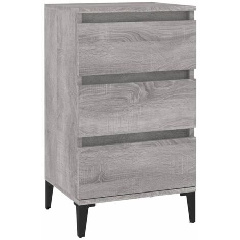 Table de chevet sonoma gris 40x35x70 bois d'ingénierie (1/5)