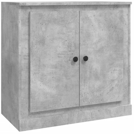 Buffet gris béton 70x35,5x67,5 bois d'ingénierie (1/5)