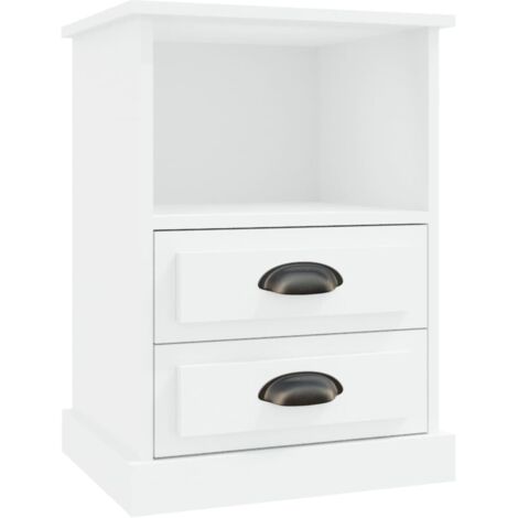 Table de chevet blanc 43x36x60 (1/5)
