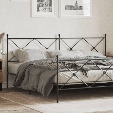 Tête de lit métal noir 193cm (1/5)