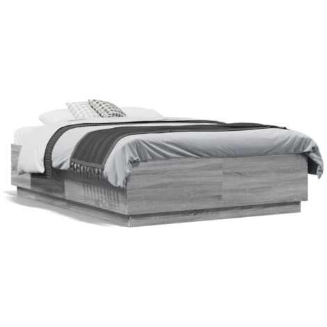 Cadre de lit sonoma gris 120x190 bois d'ingénierie (1/5)