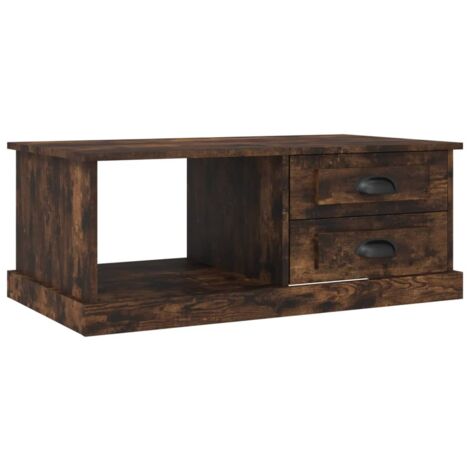 Table basse Chêne fumé 90x50x35 Bois d'ingénierie (1/5)