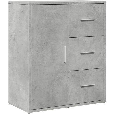 Buffet gris béton 60x31x70 bois d'ingénierie (1/5)