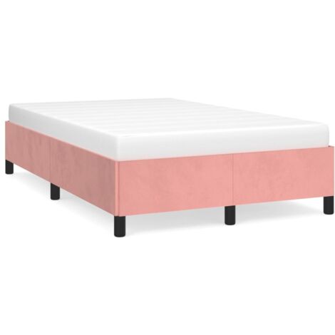Cadre de lit rose 120x190 velours (1/5)