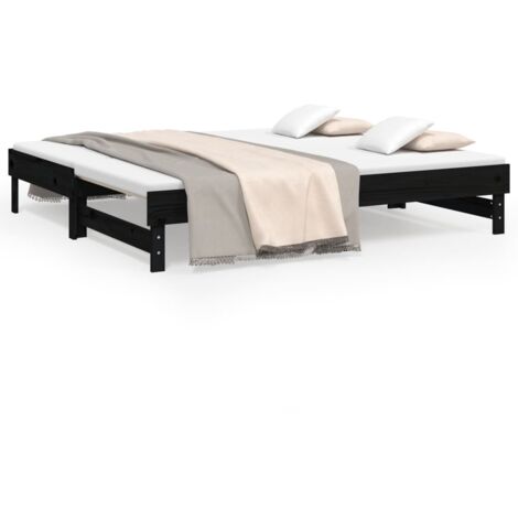 Lit coulissant 2x(90x190) cm Bois de pin massif (1/5)