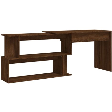 Bureau d'angle Chêne marron 200x50x76 Bois d'ingénierie (1/5)