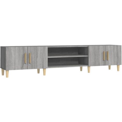 Meuble TV sonoma gris 180x31,5x40 bois d'ingénierie (1/5)