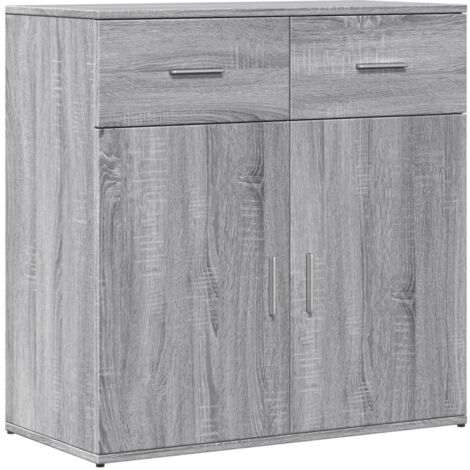 Buffet sonoma gris 79x38x80 bois d'ingénierie (1/5)