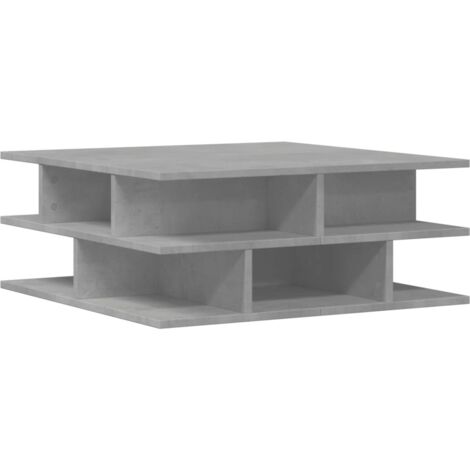 Table basse gris béton 70x70x29 bois d'ingénierie (1/5)