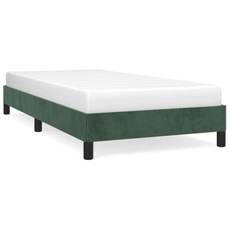 Cadre de lit Vert foncé 80x200 Velours (1/5)