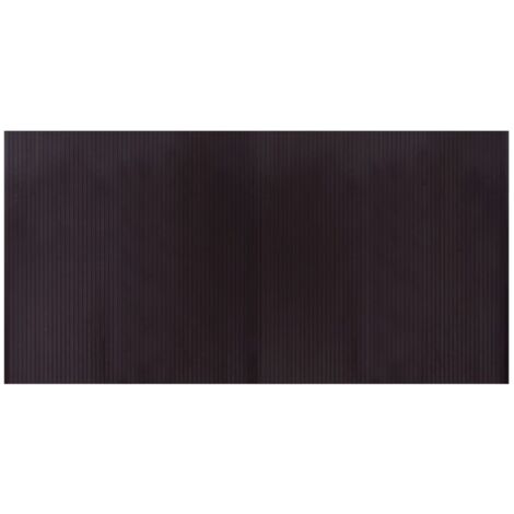 Tapis rectangulaire marron foncé 100x200 bambou (1/5)