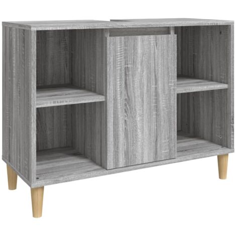 Meuble d'évier sonoma gris 80x33x60 bois d'ingénierie (1/5)