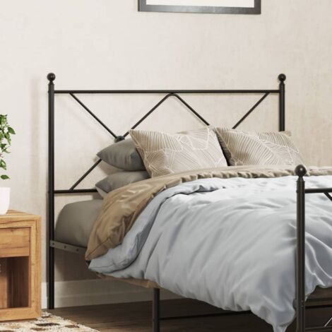 Tête de lit métal noir 100cm (1/5)