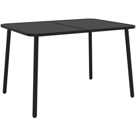 Table de jardin anthracite 110x80x71 acier (1/5)