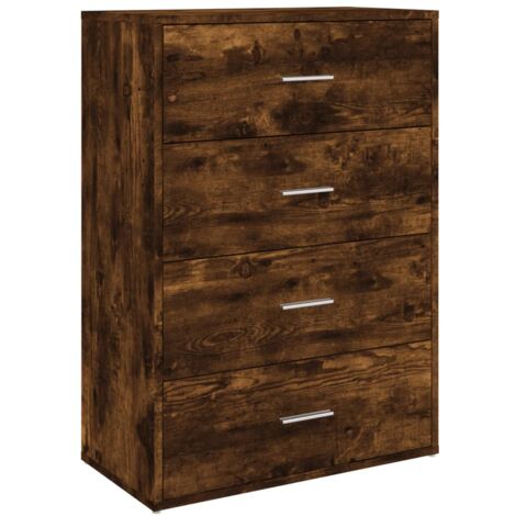 Buffet chêne fumé 60x31x84 bois d'ingénierie (1/5)