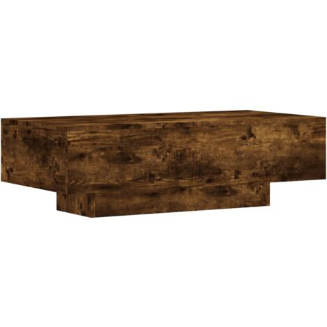 Table basse chêne fumé 100x49,5x31 bois d'ingénierie (1/5)
