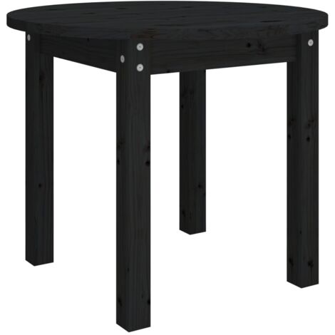 Table basse Noir Ø 55x45 Bois massif de pin (1/5)