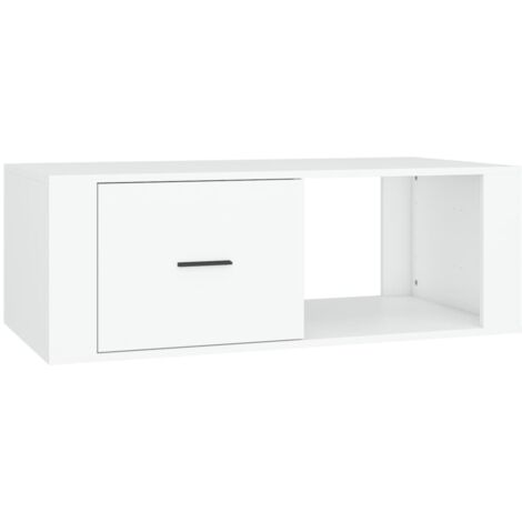 Table basse Blanc 100x50,5x35 Bois d'ingénierie (1/5)