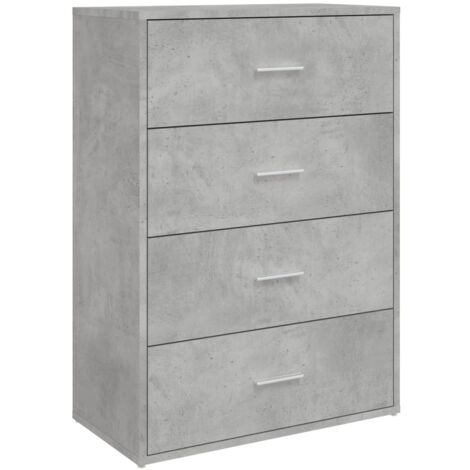 Buffet gris béton 60x31x84 bois d'ingénierie (1/5)