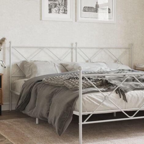 Tête de lit métal blanc 193cm (1/5)